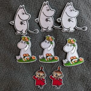 Moomintroll Snorkmaiden Little My Embroidery Patches $6 Each/ 3 For $12
